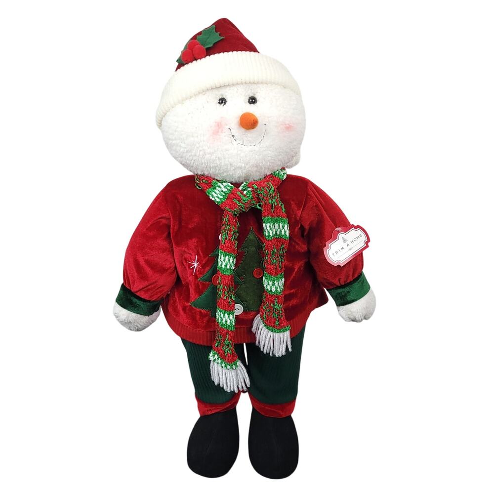 Vintage Trim A Home Christmas Kids 25" Posable Standing Snowman Decoration KMart